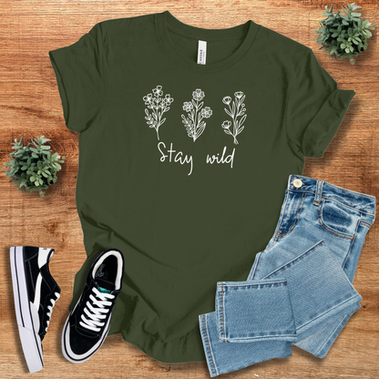 Stay Wild with Wildflowers T-Shirt for Every Occasion | Boho Floral Nature Tee