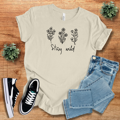 Stay Wild with Wildflowers T-Shirt for Every Occasion | Boho Floral Nature Tee