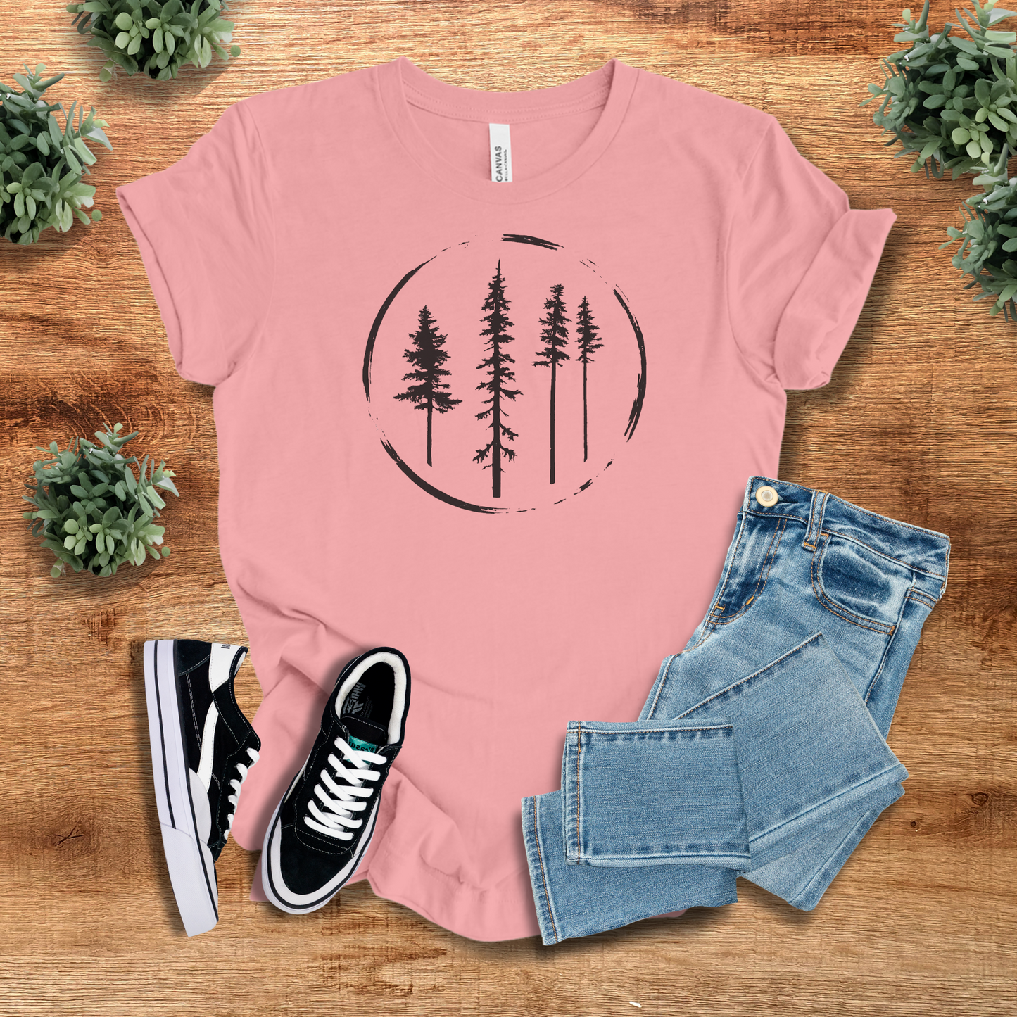 Minimal Forest Circle Tee