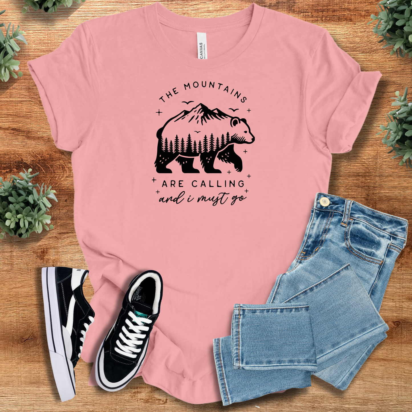 The Mountains Are Calling T‑Shirt | Soft Bella+Canvas Tee