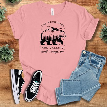 The Mountains Are Calling T‑Shirt | Soft Bella+Canvas Tee