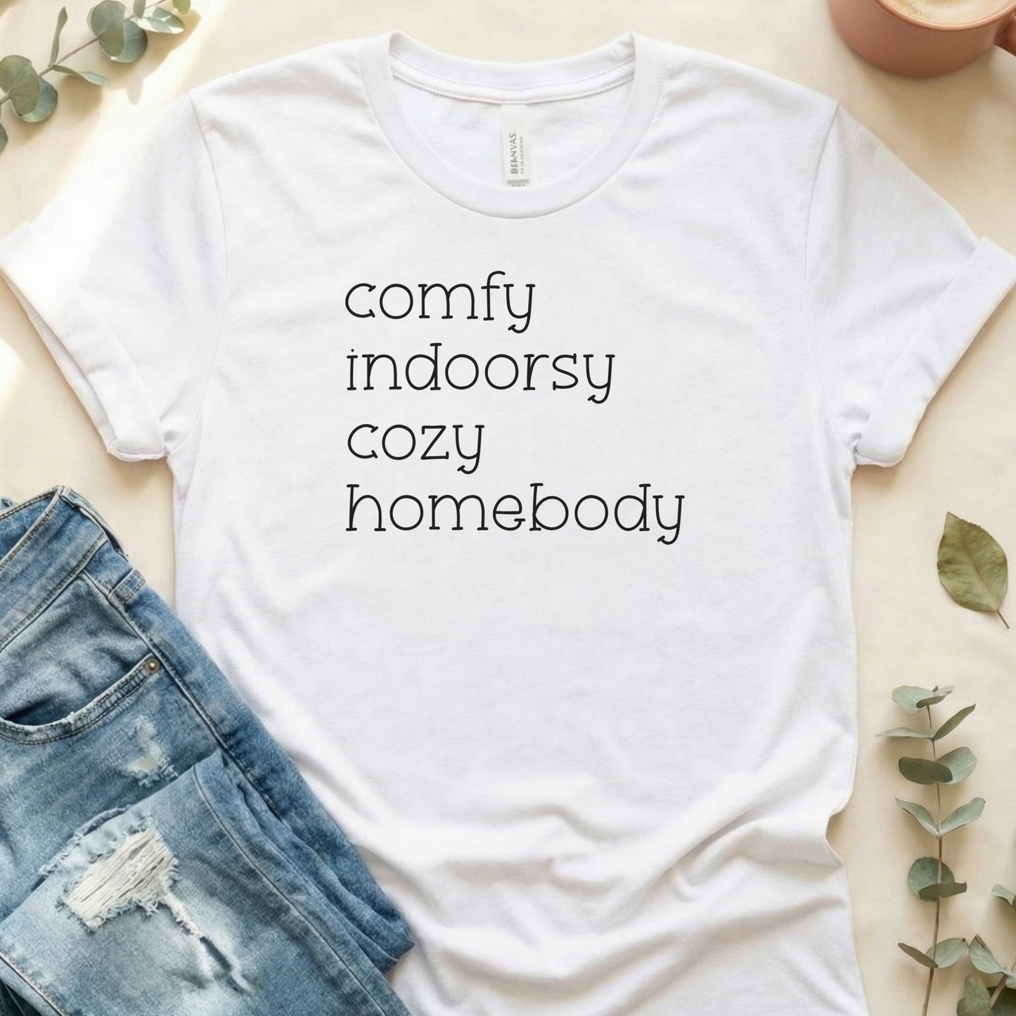 Comfy Indoorsy Cozy Homebody Graphic Tee Product