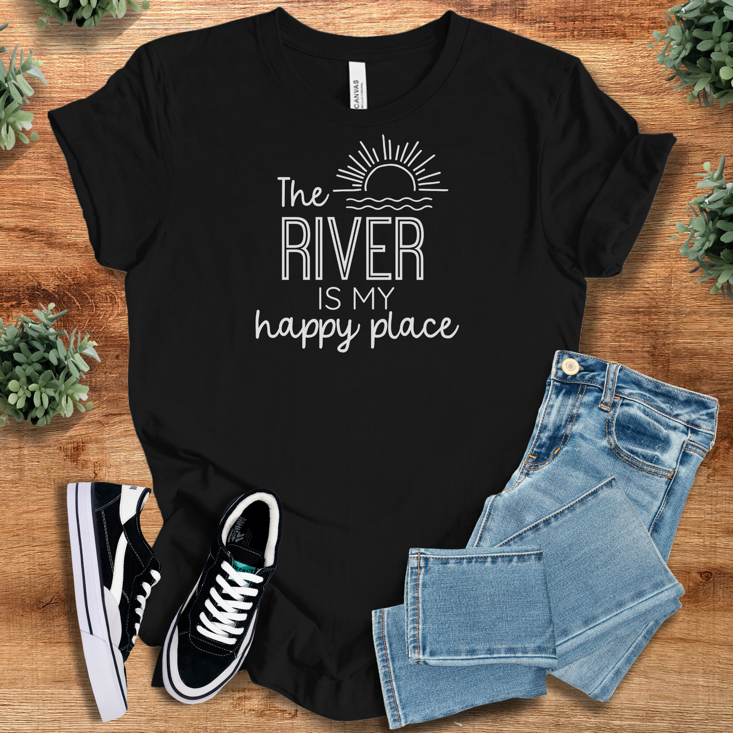 The River Is My Happy Place T‑Shirt | Soft Bella+Canvas Tee