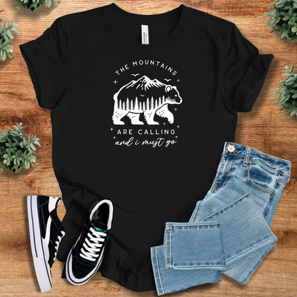 The Mountains Are Calling T‑Shirt | Soft Bella+Canvas Tee