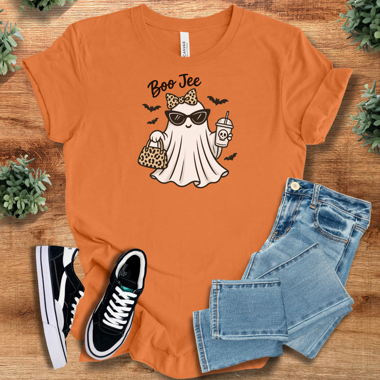 Boo Jee Ghost Shirt | Funny Halloween Graphic Tee | Bella Canvas Unisex