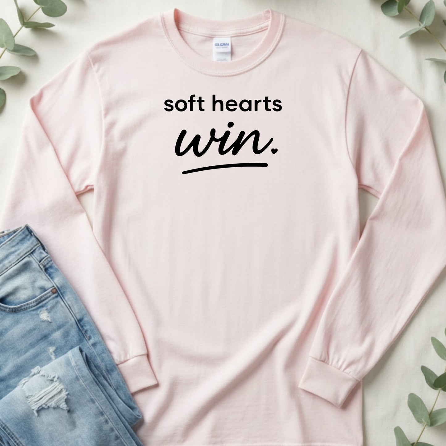 Soft Hearts Win Long Sleeve Shirt Feminine Product