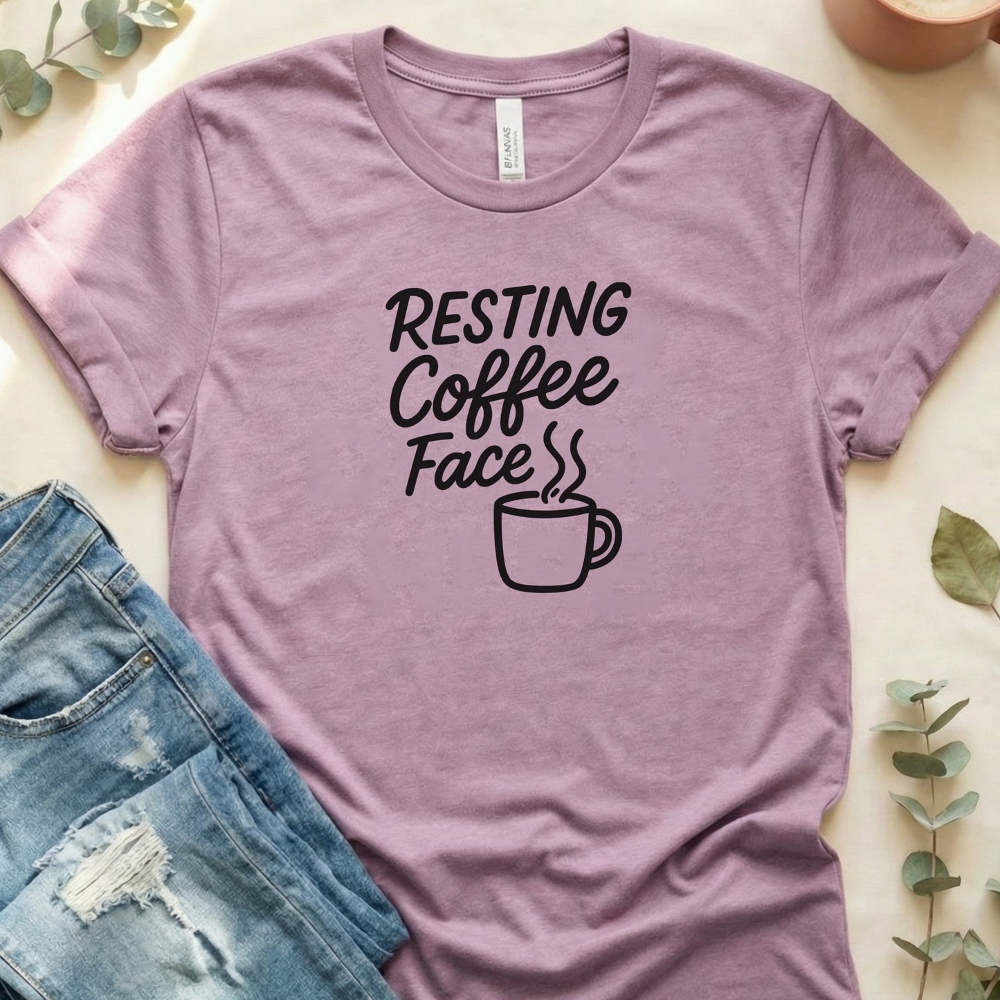 Resting Coffee Face Graphic T-Shirt Top