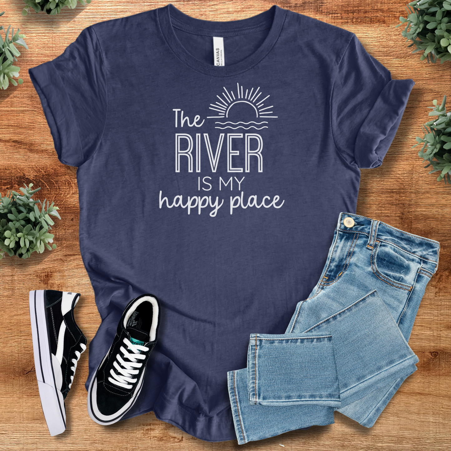 The River Is My Happy Place T‑Shirt | Soft Bella+Canvas Tee