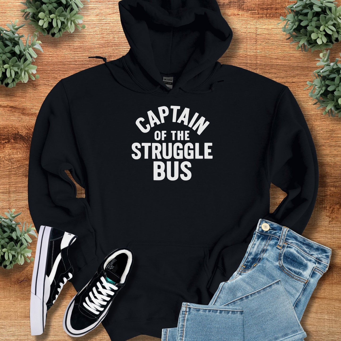 captain of the struggle bus | Hoodie | Signature Vibes - Black