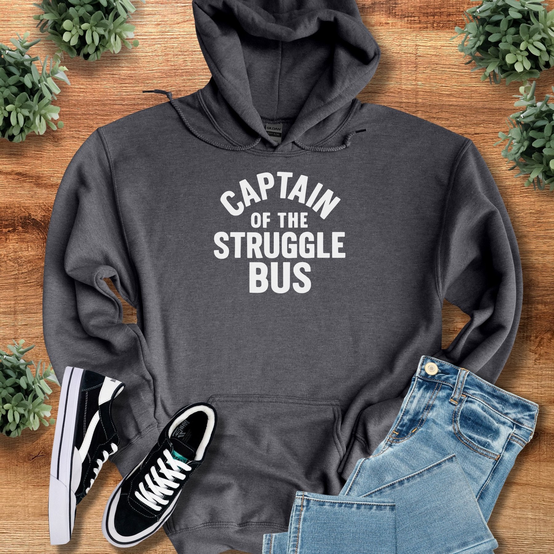 captain of the struggle bus | Hoodie | Signature Vibes - Dark Heather