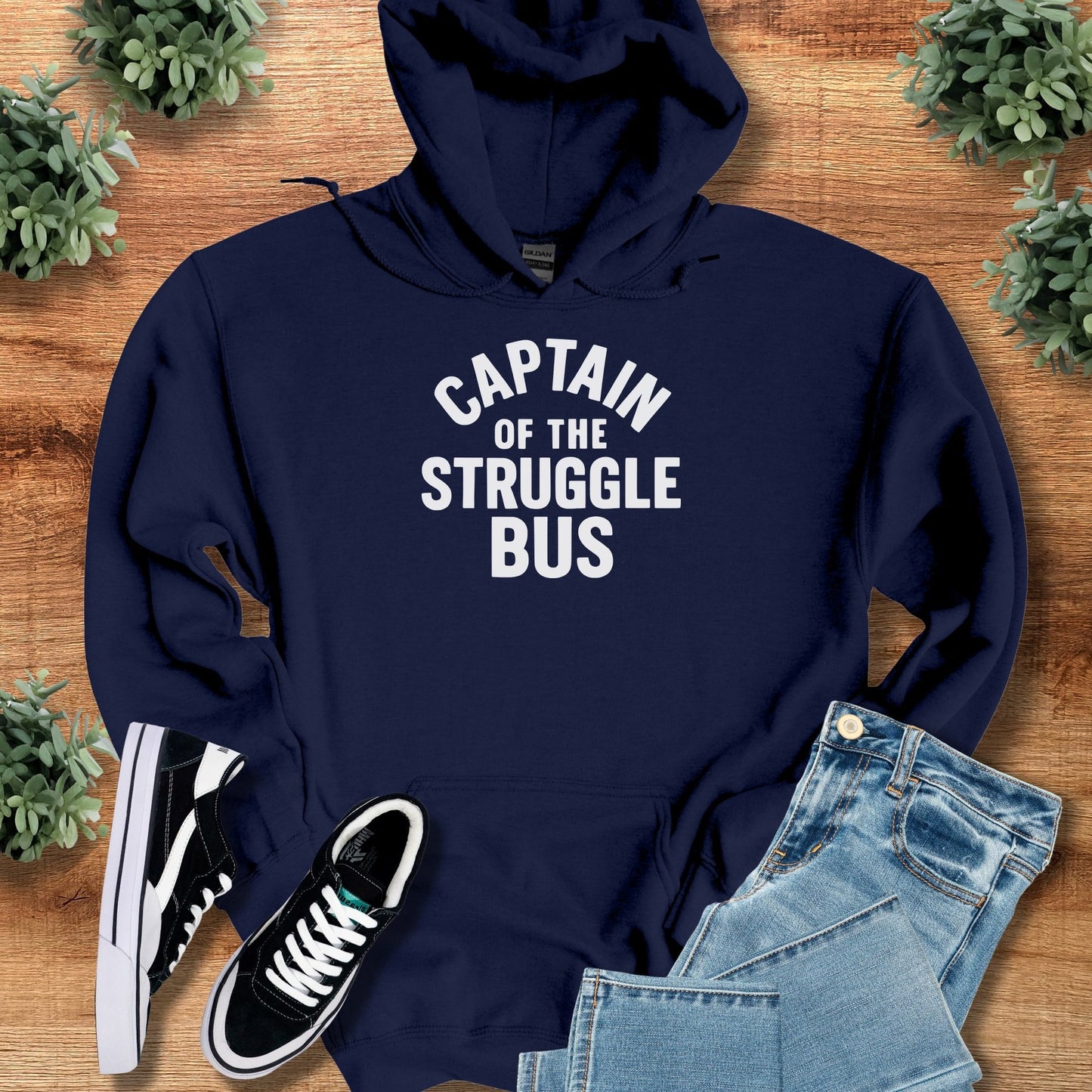 captain of the struggle bus | Hoodie | Signature Vibes - Navy