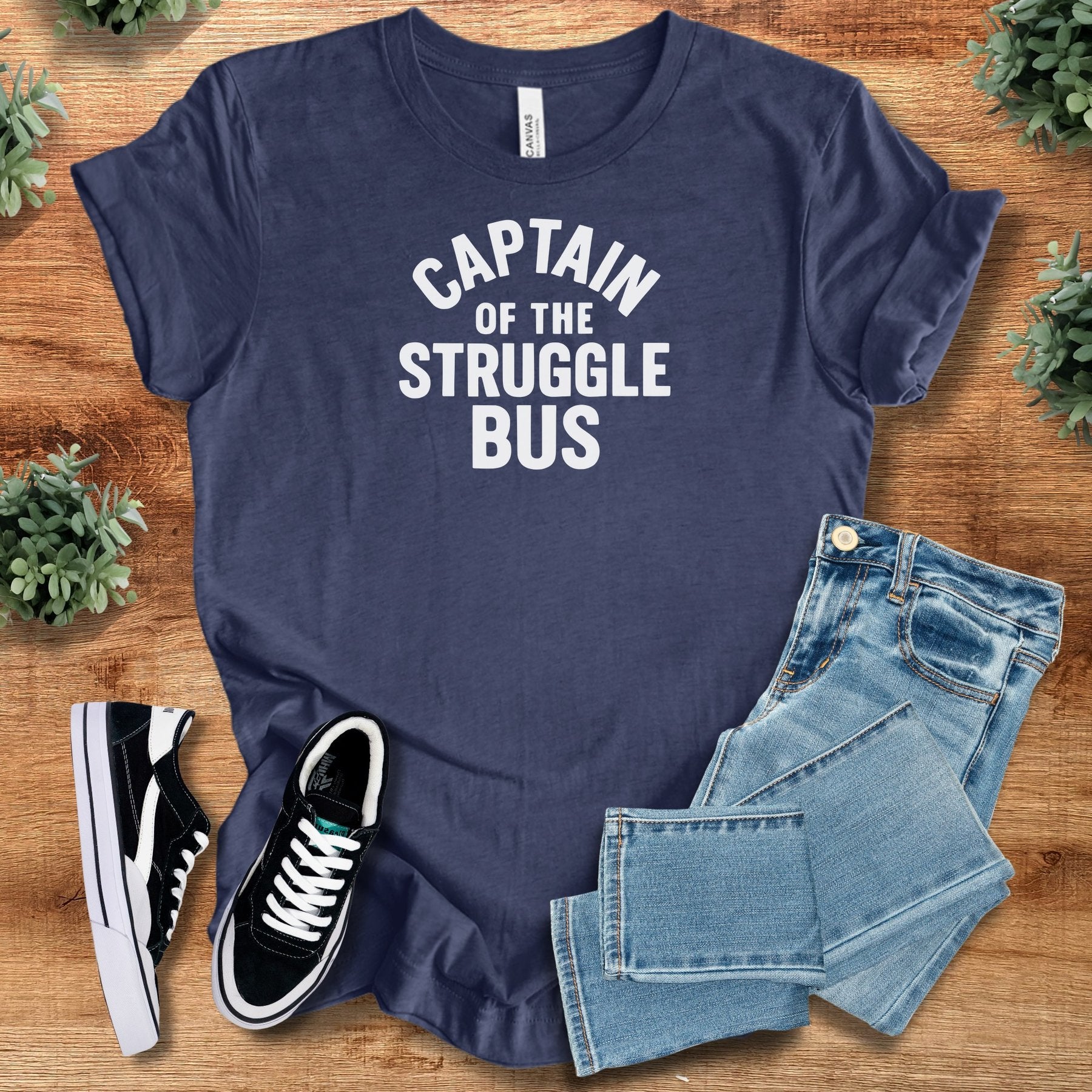 captain of the struggle bus | T-Shirt | Signature Vibes - Heather Navy