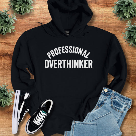 professional overthinker | Hoodie | Signature Vibes - Black