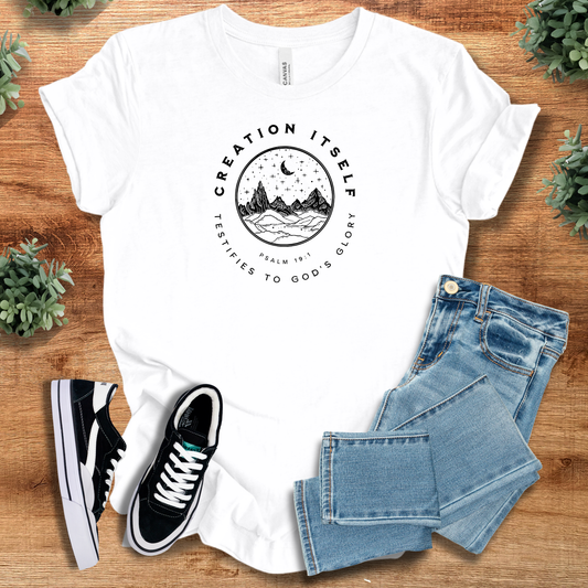 Creation Itself Psalm 19:1 T‑Shirt | Soft Bella+Canvas Tee