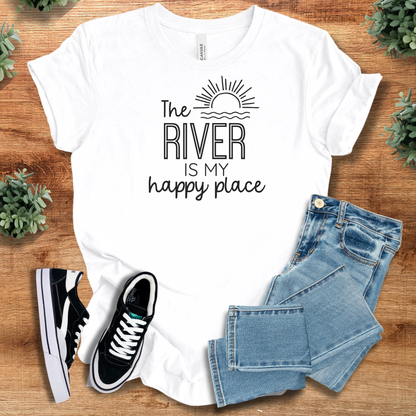 The River Is My Happy Place T‑Shirt | Soft Bella+Canvas Tee