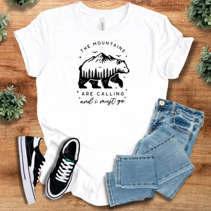 The Mountains Are Calling T‑Shirt | Soft Bella+Canvas Tee