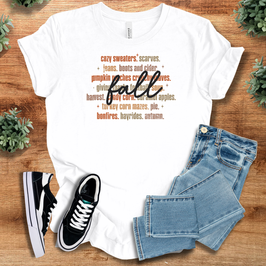Fall Word Art Tee